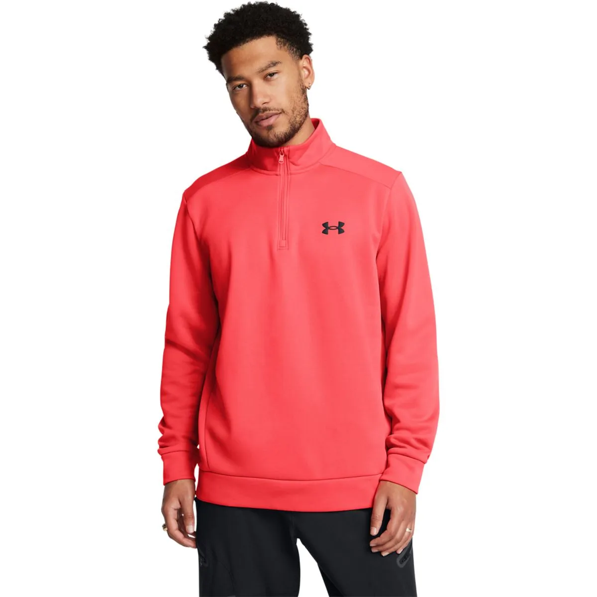 Under Armour Armour Fleece 1/4 Zip Herren Sweatshirt, rot
