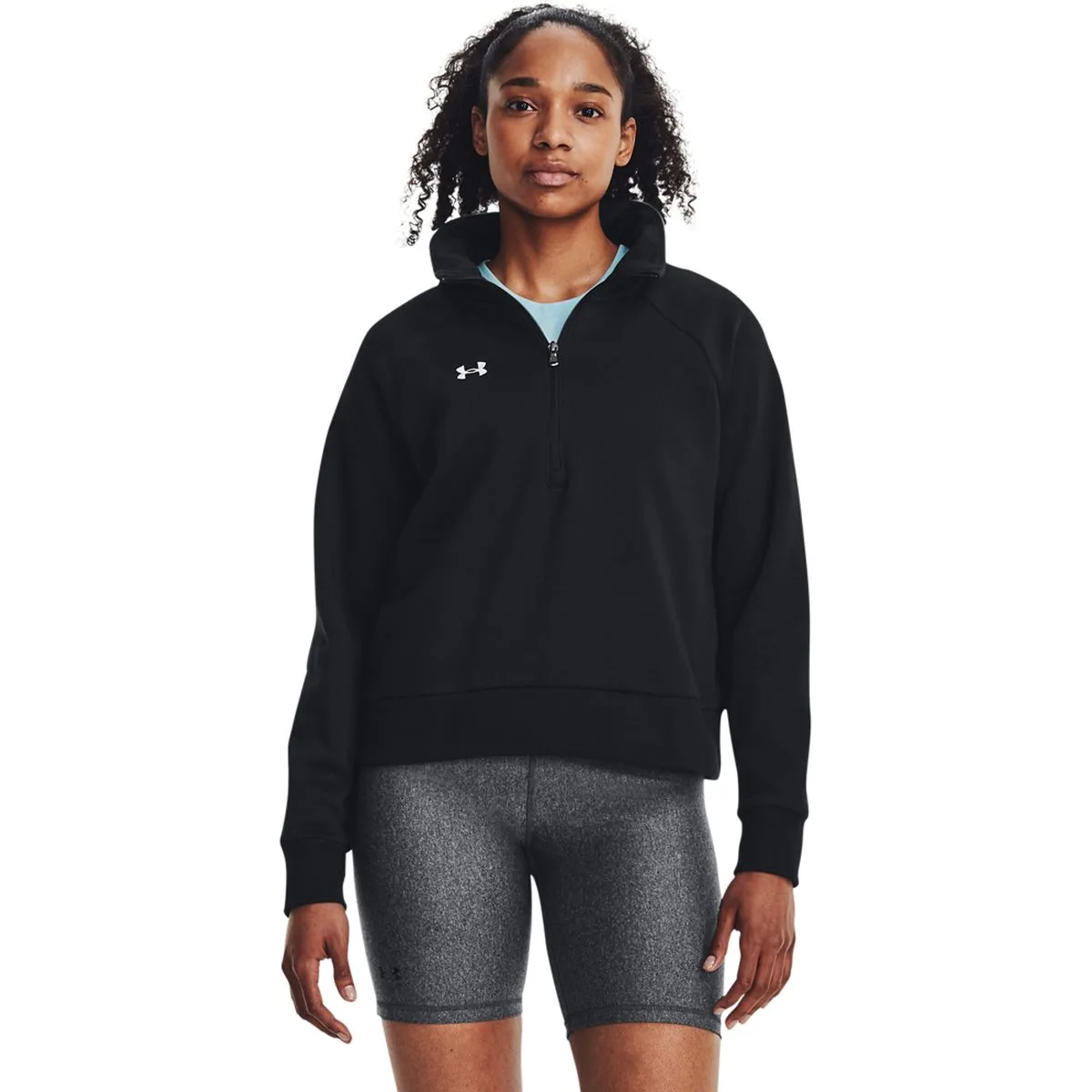 Rival Fleece Half-Zip Damen Sweatshirt, schwarz XL