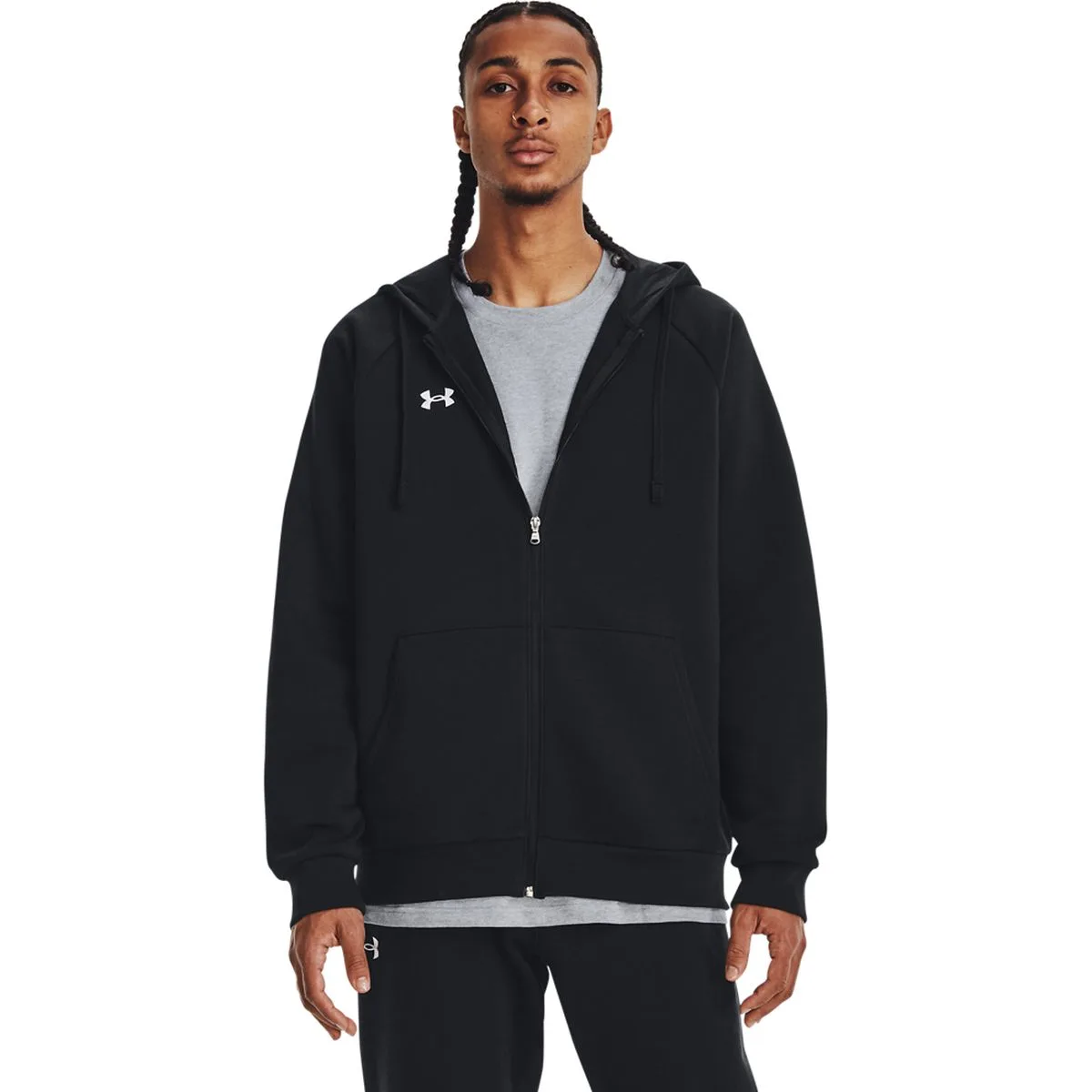 Rival Fleece Fullzip Herren Midlayer, schwarz XXL