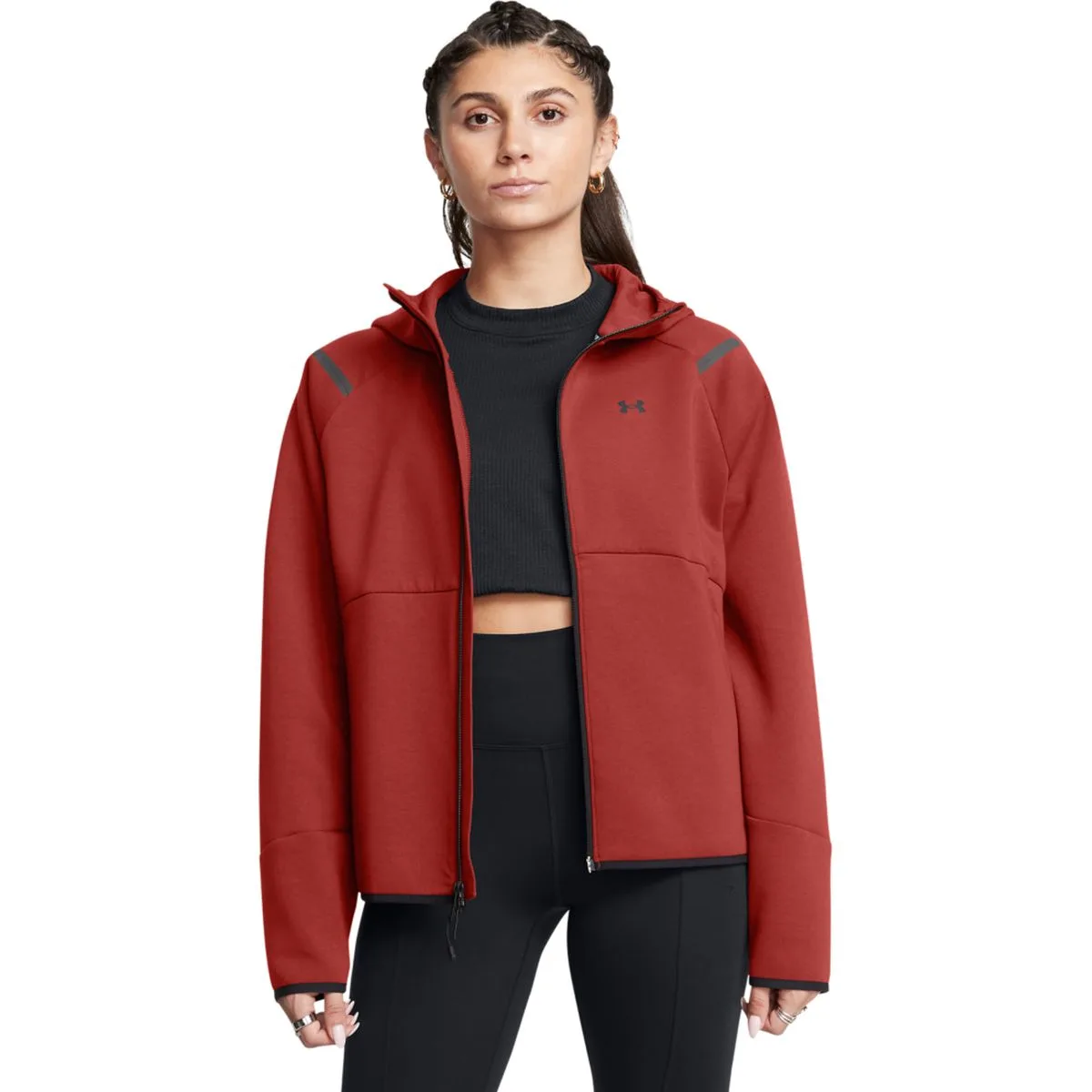 Under Armour Unstoppable Fleece Fullzip Damen Midlayer, orange