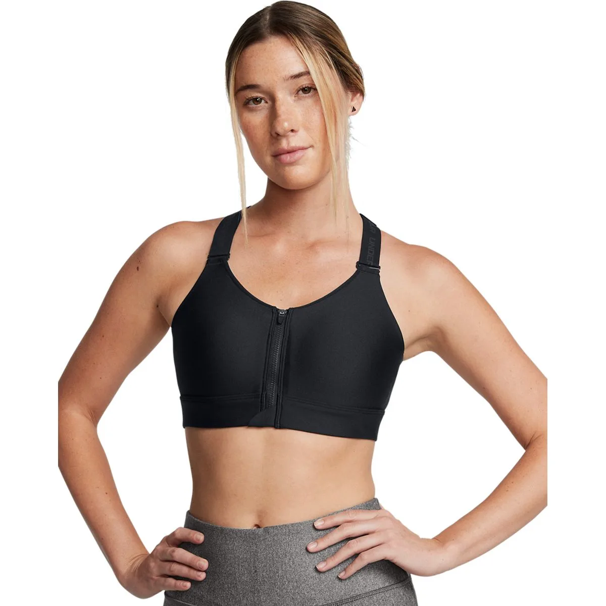 Infinity High Zip 2.0 Damen Sport-BH, schwarz L D-DD
