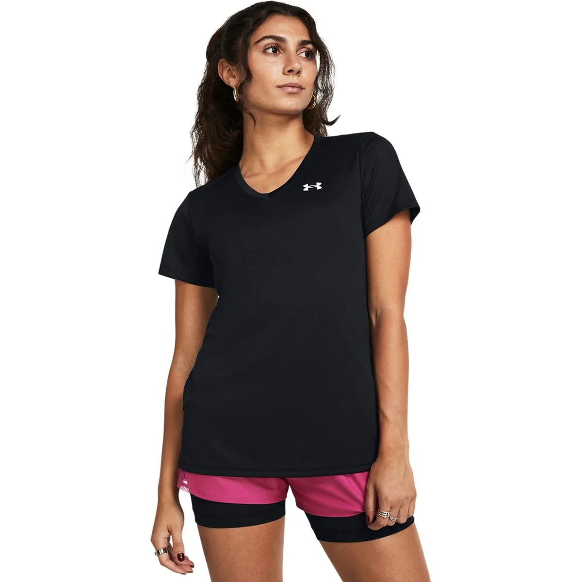 Tech Damen T-Shirt, schwarz LG