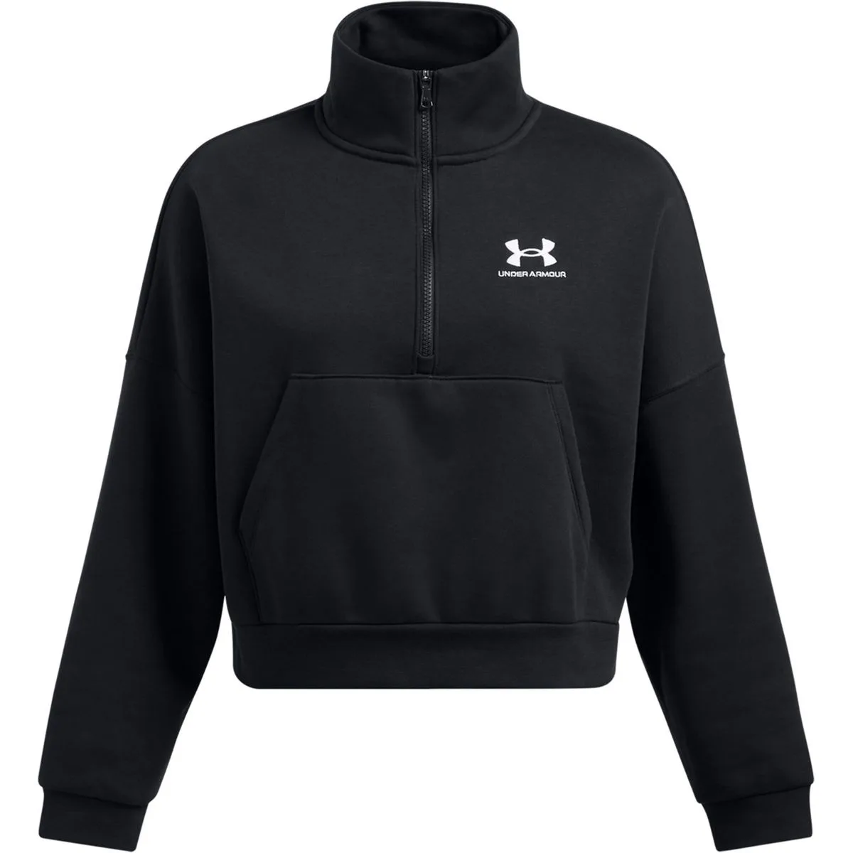 Under Armour Icon Fleece OS Half-Zip Damen Sweatshirt, schwarz