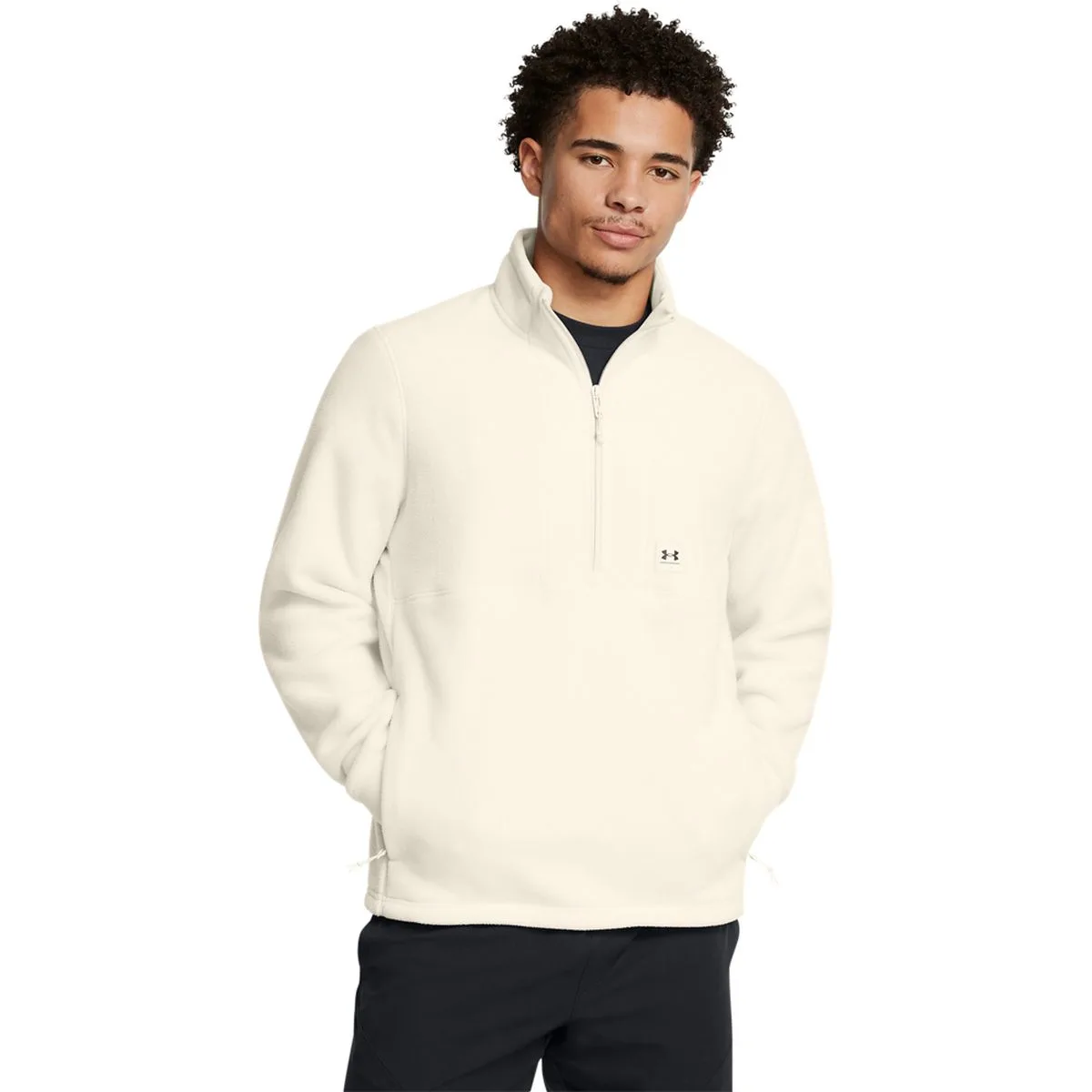 Under Armour Expanse Fleece Half-Zip Herren Sweatshirt, weiß