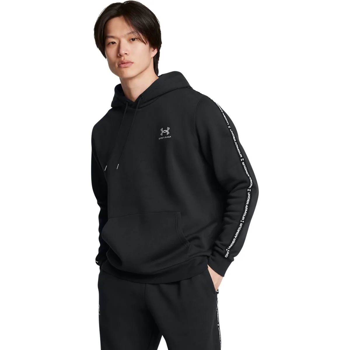 Under Armour Icon Fleece Taping Herren Kapuzensweater, schwarz