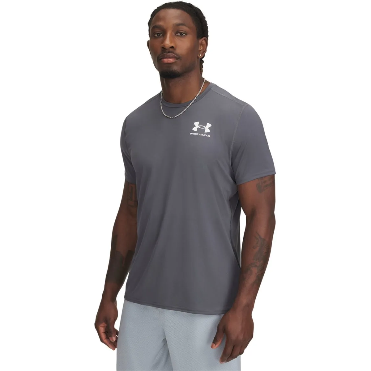 Heatgear Fitted Herren T-Shirt, grau XL