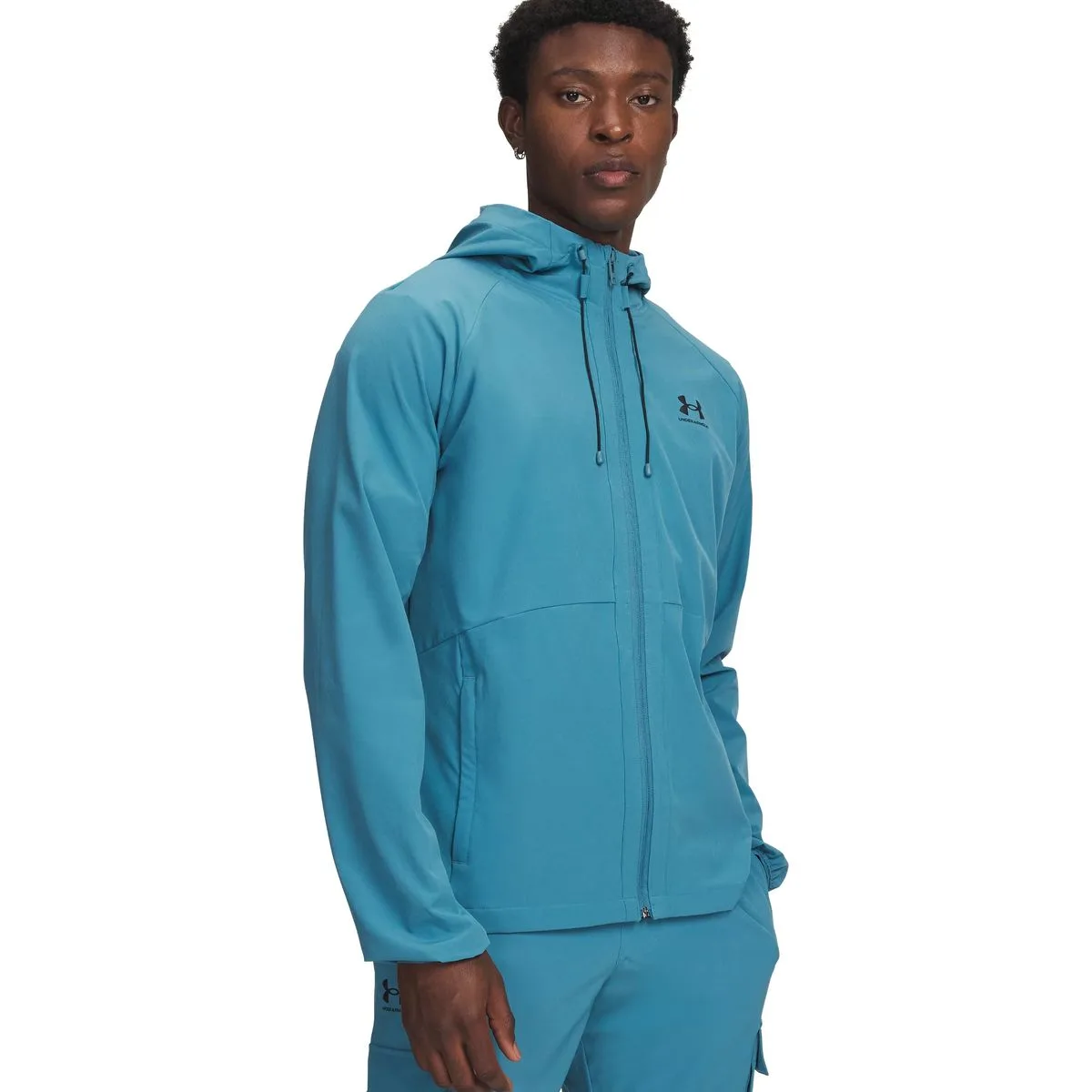 Stretch Woven WindbreakerEU Herren Schlupfjacke, blau XXL