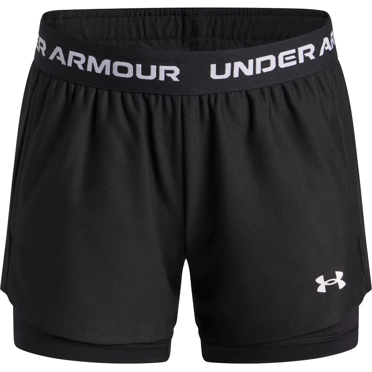 Tech Play Up 2N1 Mädchen Shorts, schwarz YXS