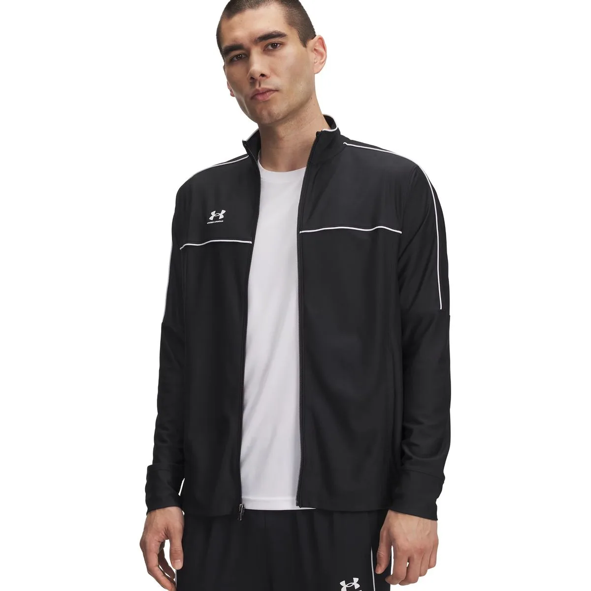 Challenger Track Herren Fußballjacke, schwarz MD