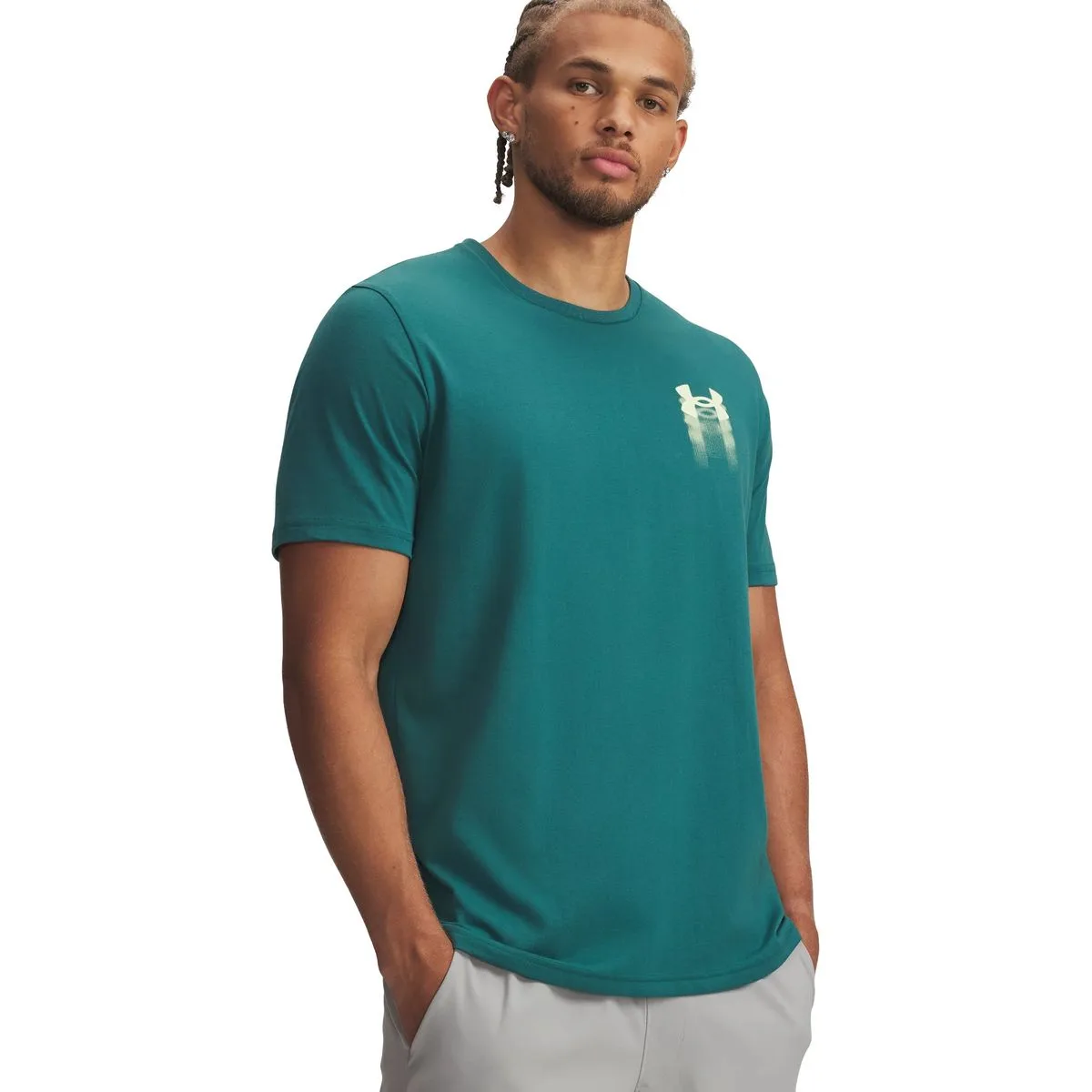 Blur Logo Herren T-Shirt, grün XL