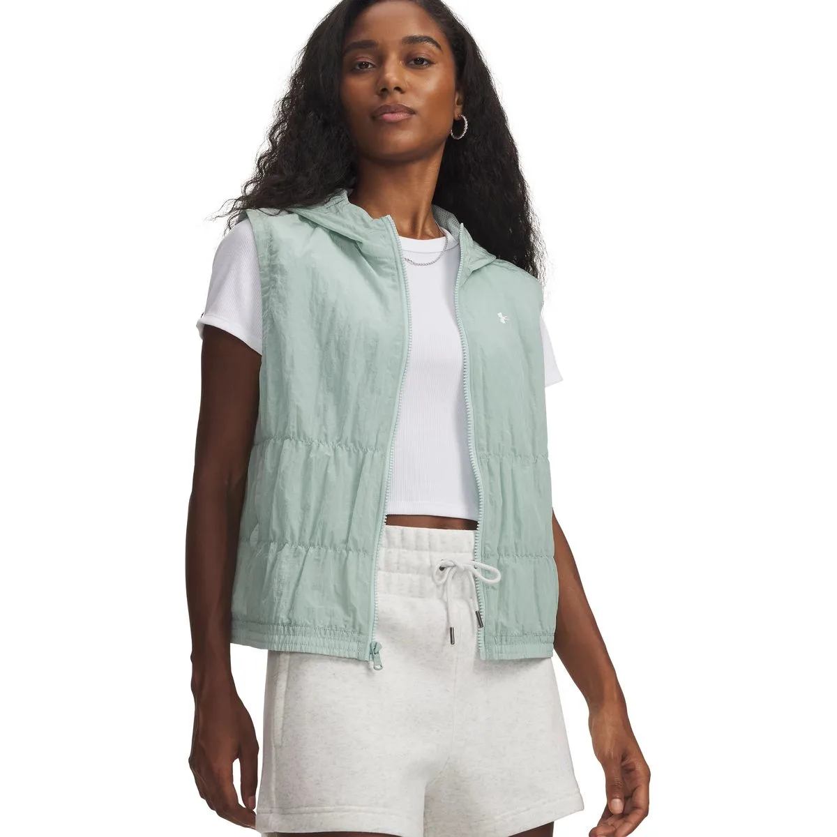 Rival Woven Ruched Damen Hemd, blau MD