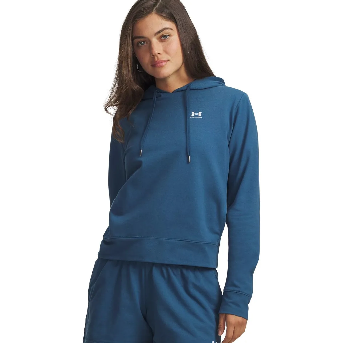 Sport Terry Damen Kapuzensweater, blau MD