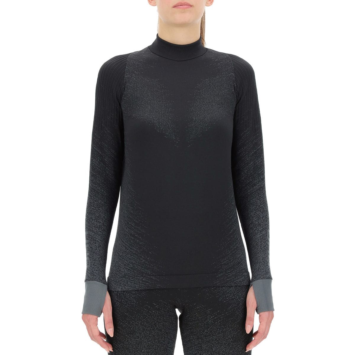 Running Exceleration Long Slturtle Neck Damen Sweatshirt, schwarz M