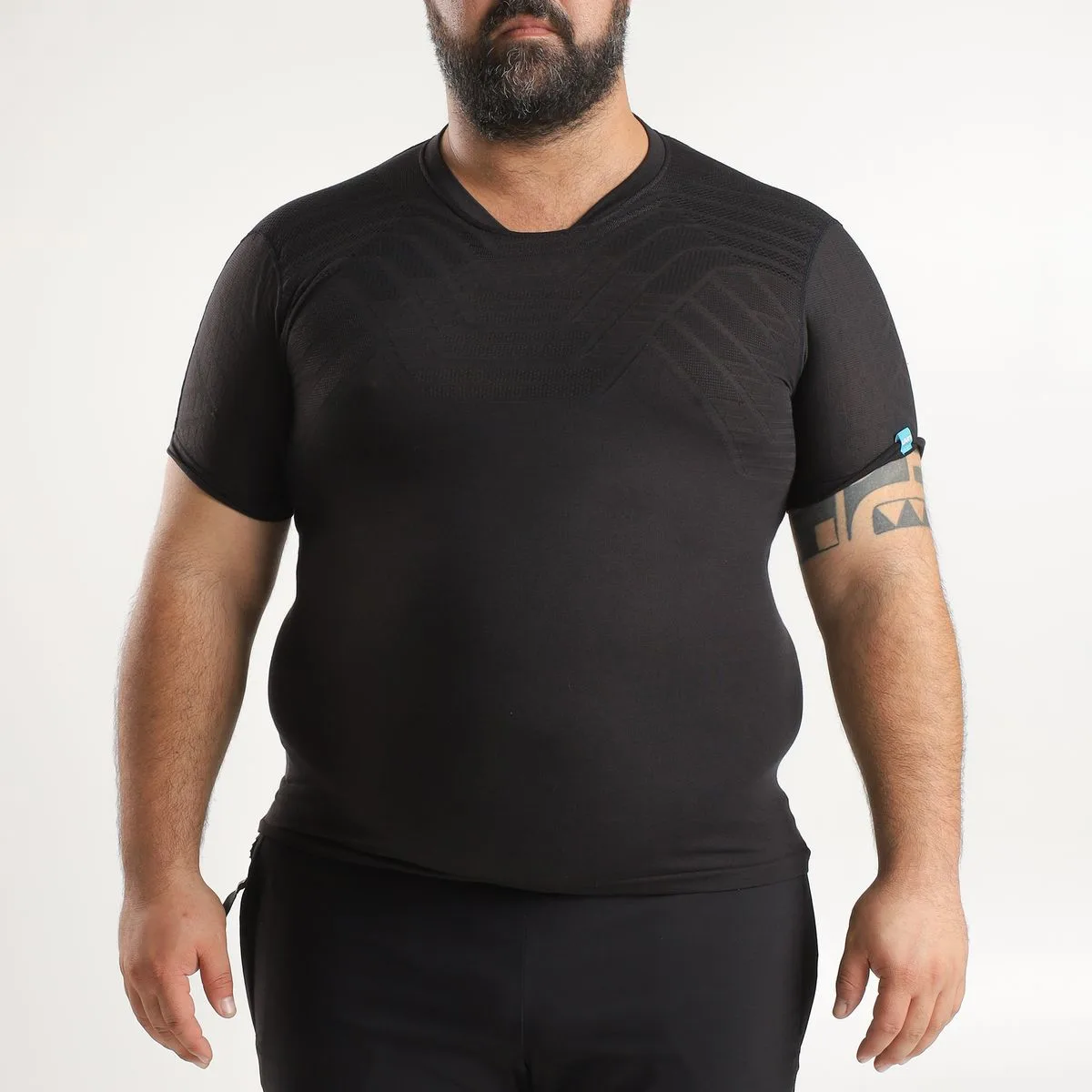 Man Terracross Self Sleeves Regular Fit Herren T-Shirt, schwarz L