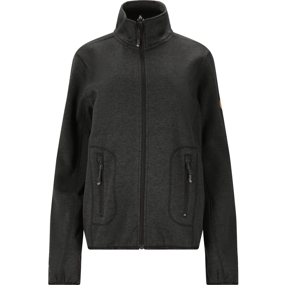 Samani Melange Fleece Damen Jacke, schwarz 44