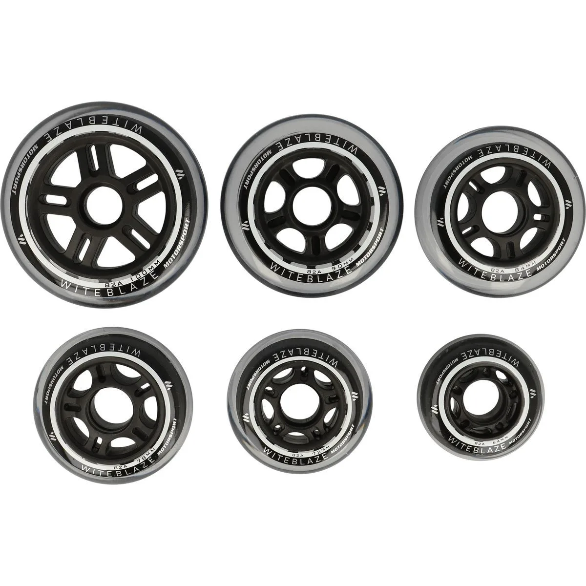 Inline Skate Wheels Inlineskate-Rollen, schwarz 84