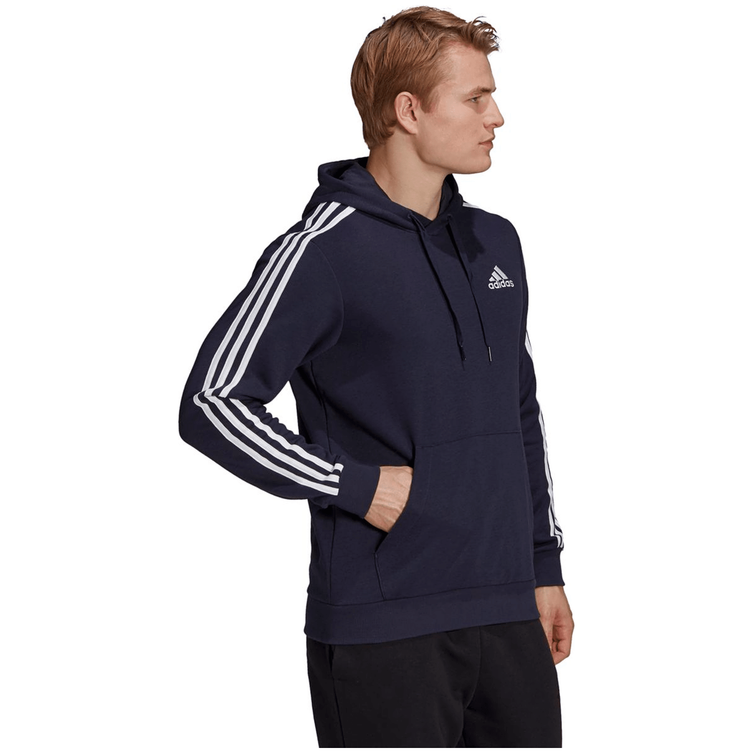 Adidas Essentials 3-Streifen Hoodie Herren Kapuzensweater