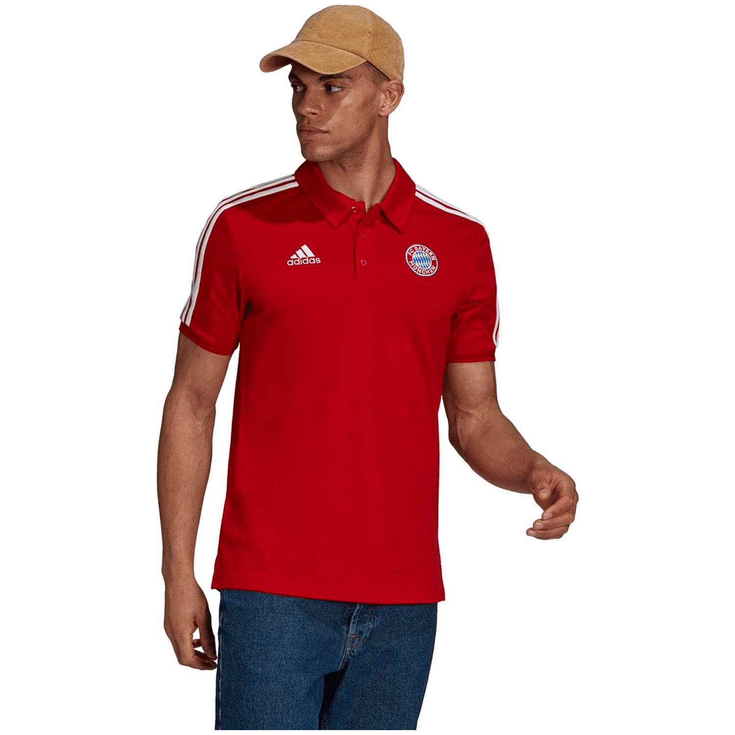 Adidas FC Bayern München 3-Streifen Poloshirt Herren