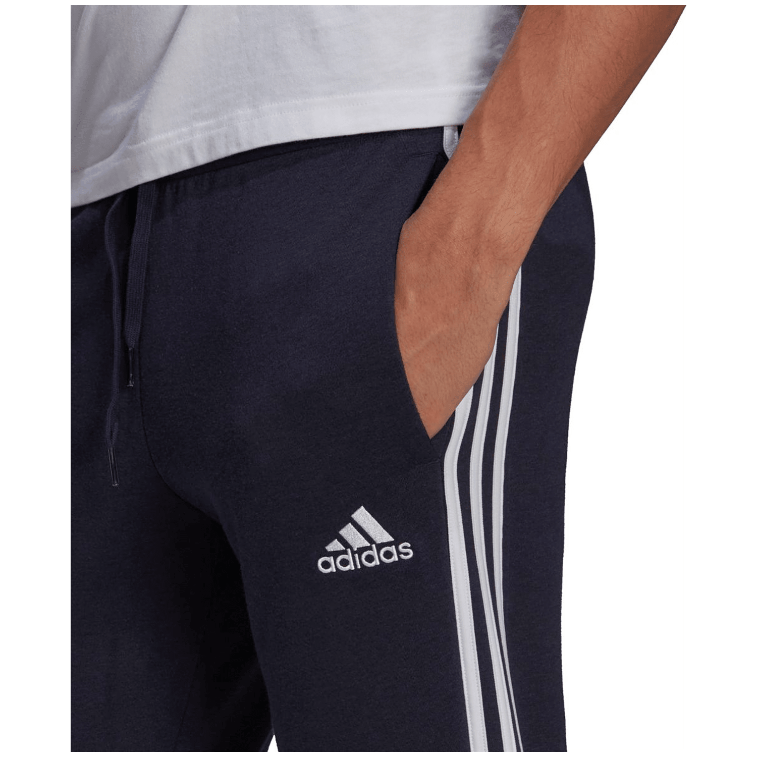 Adidas Essentials Fleece Fitted 3-Streifen Hose Herren