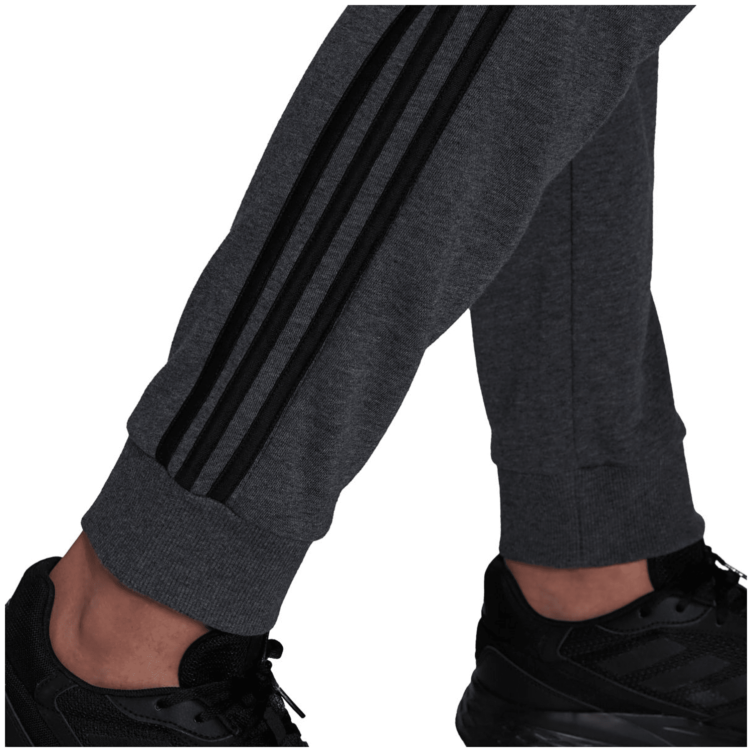 Adidas Essentials French Terry Tapered Cuff 3-Streifen Hose Herren
