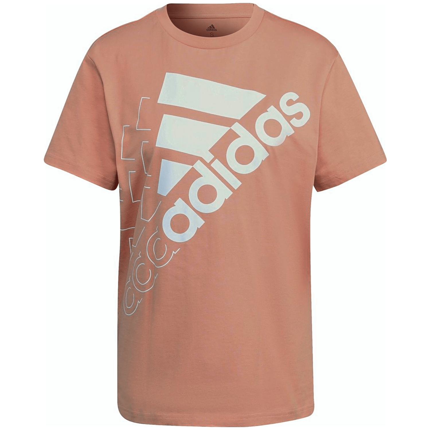 Adidas Brand Love Slanted Logo Boyfriend T-Shirt Damen