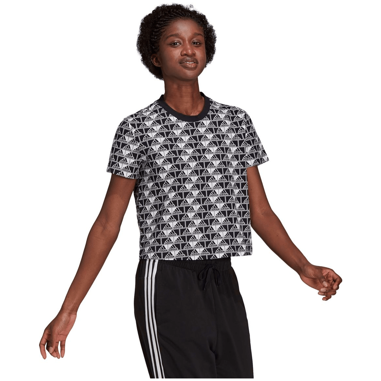Adidas Brand Love Cropped T-Shirt Damen