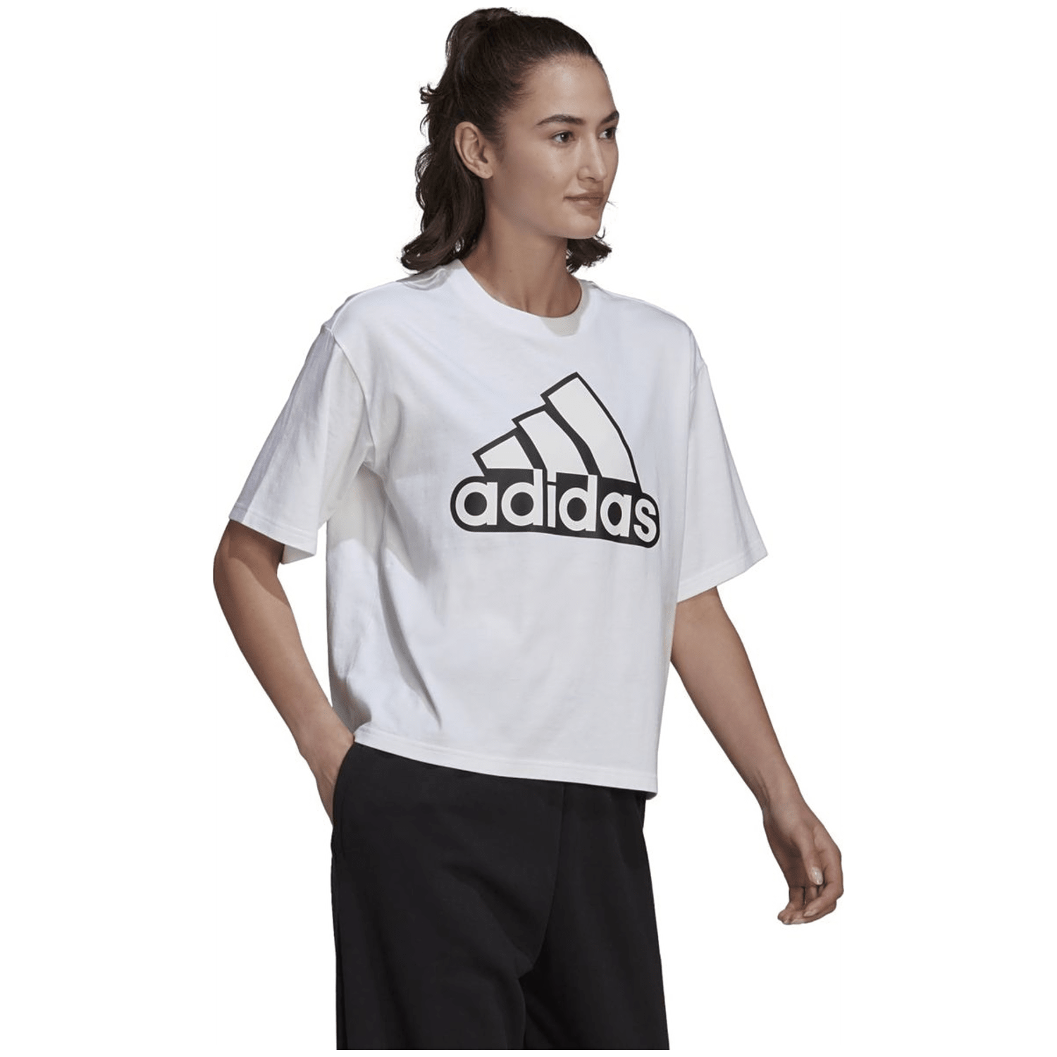 Adidas Essentials Logo Boxy T-Shirt Damen