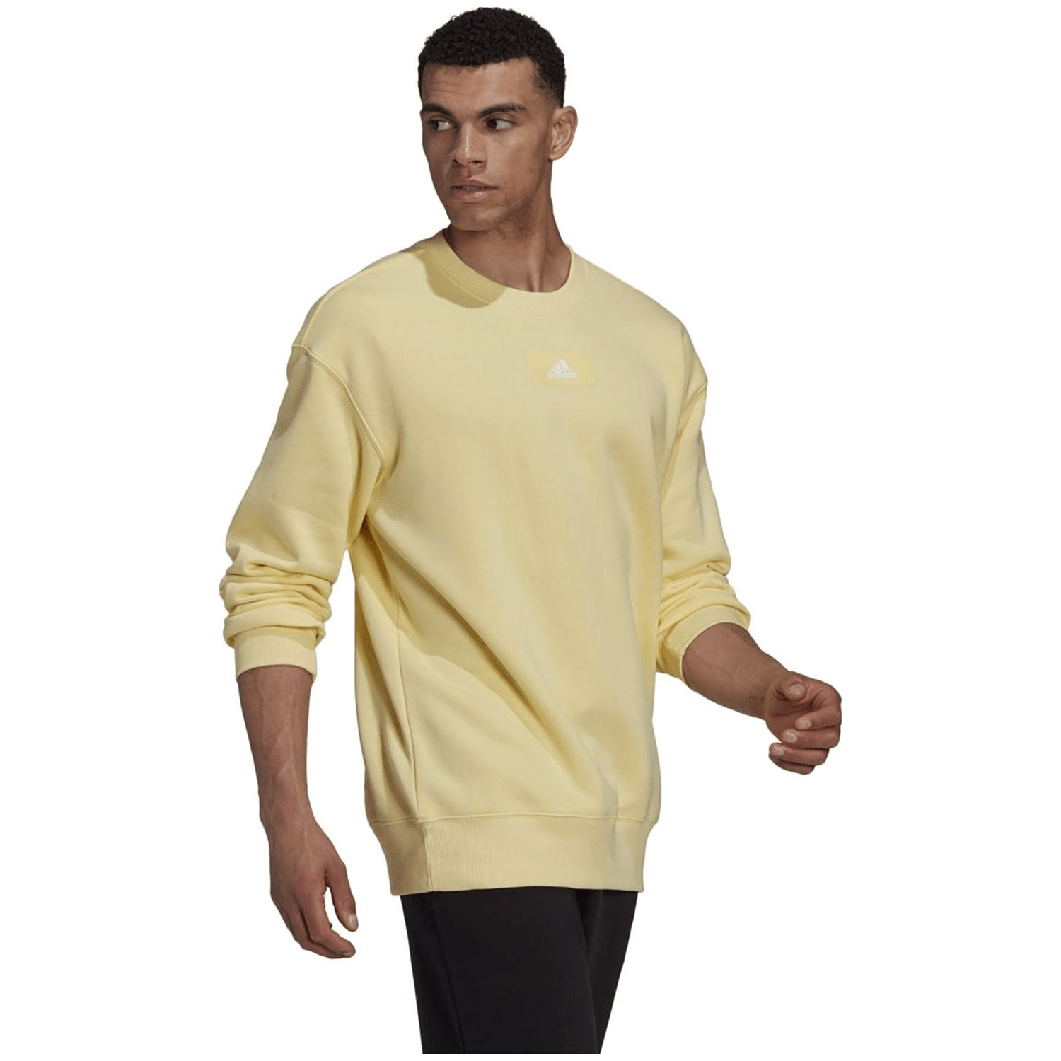 Adidas Essentials FeelVivid Cotton Fleece Drop Shoulder Sweatshirt Herren