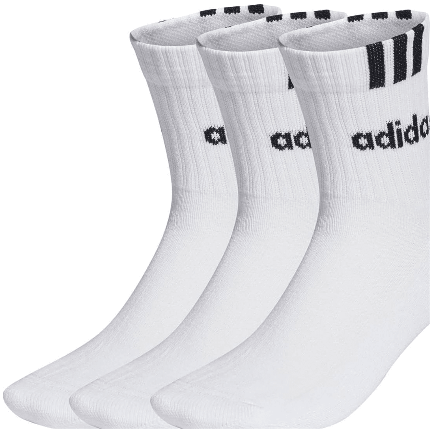 Adidas 3-Streifen Linear Half-Crew Cushioned Socken, 3 Paar Unisex
