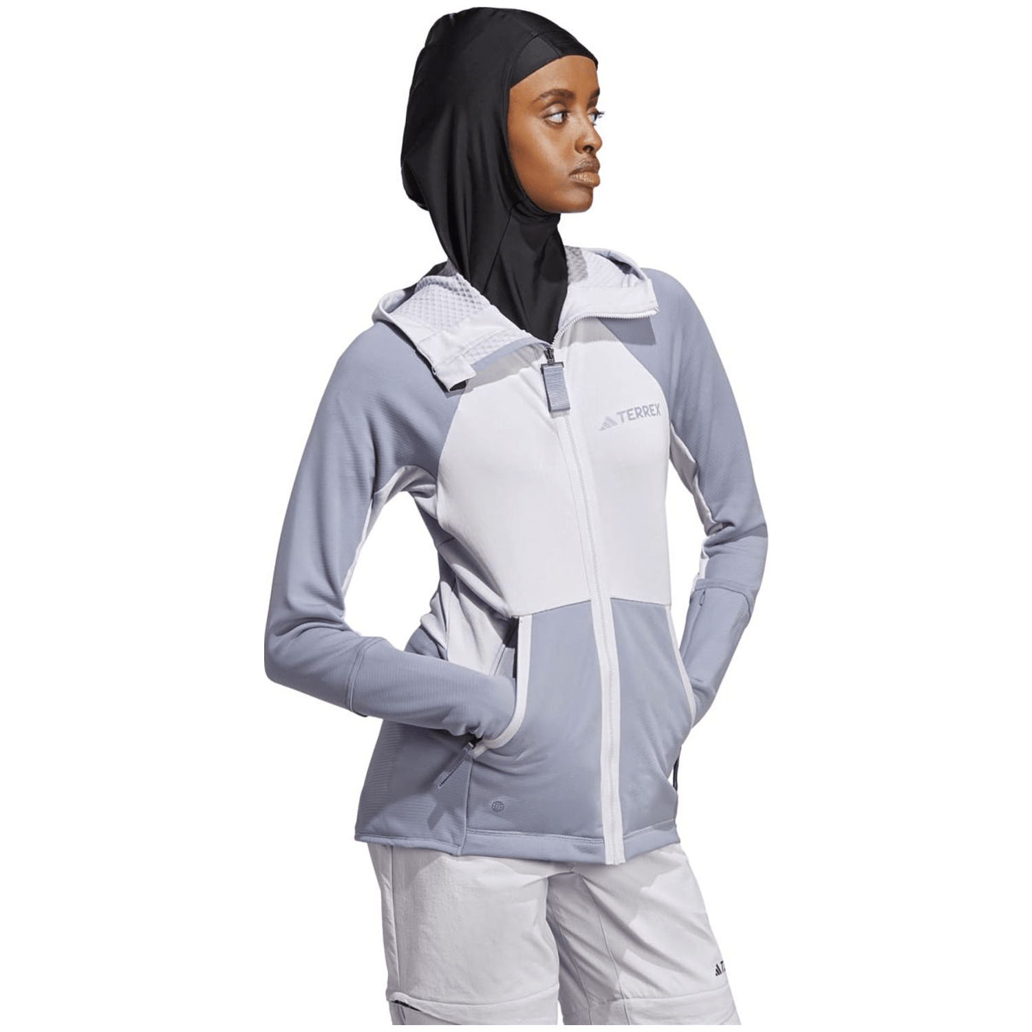 Adidas Terrex Tech Flooce Hooded Hiking Fleece Jacket Damen Fleecejacke