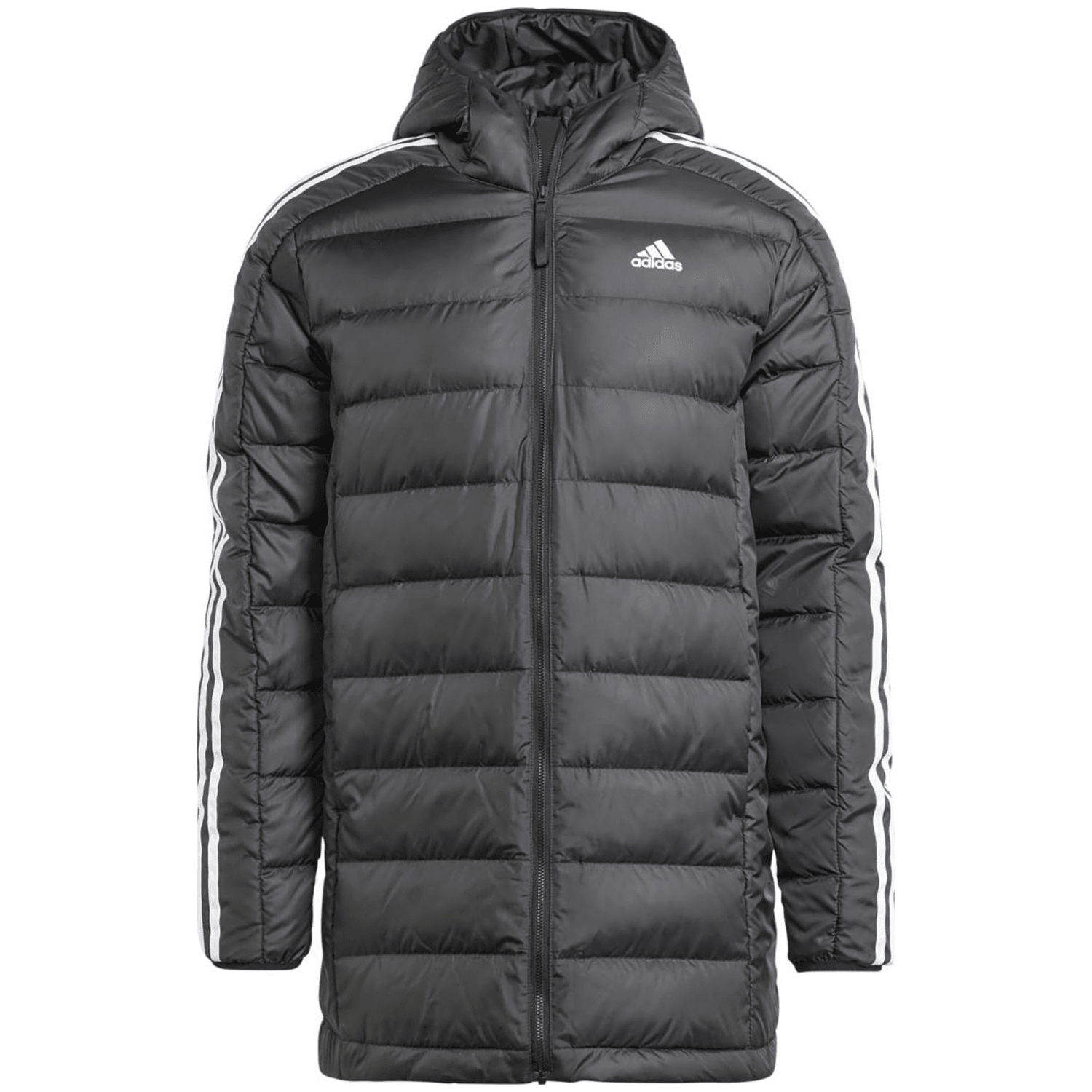 Adidas Essentials 3-Streifen Light Hooded Daunenparka Herren