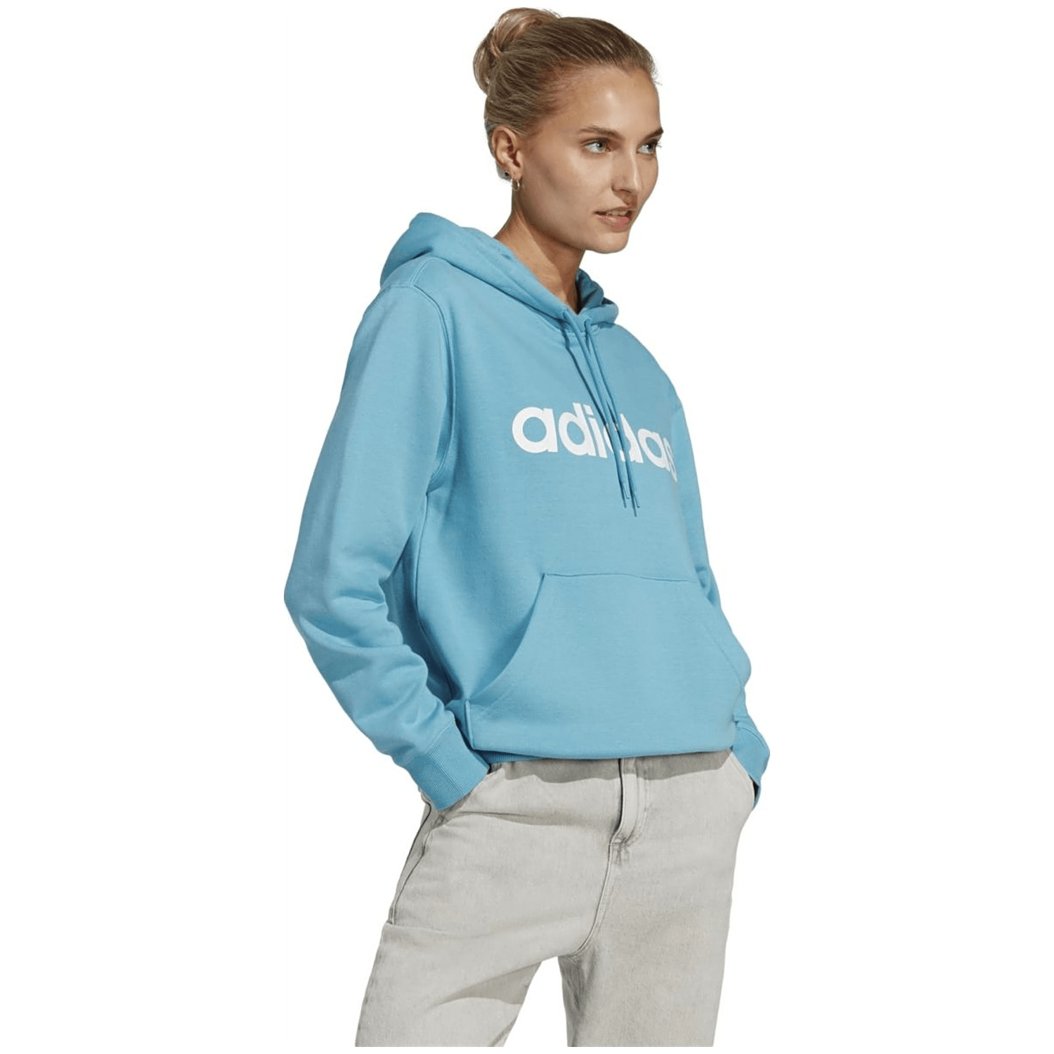 Adidas linear hoodie women's best sale