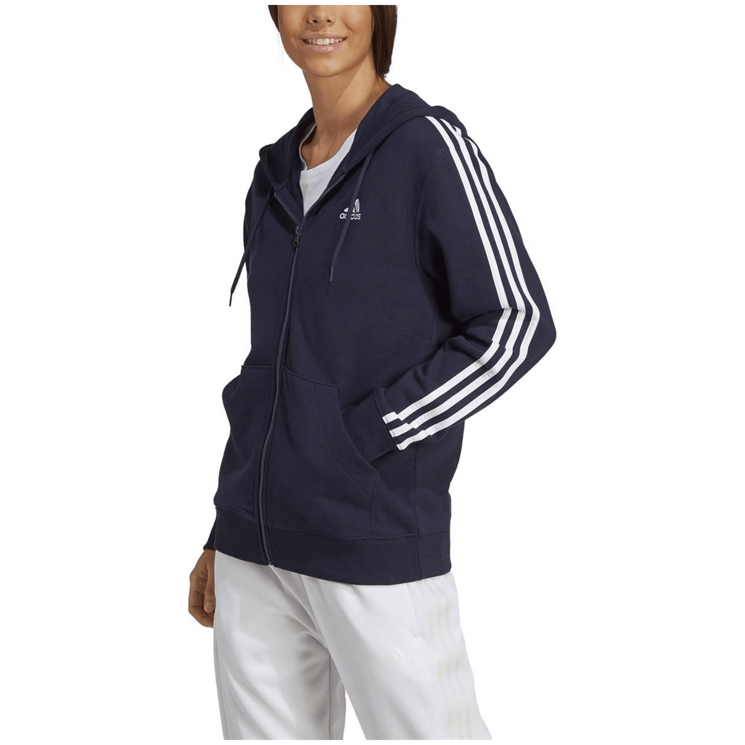 Adidas Essentials 3-Streifen French Terry Regular Kapuzenjacke Damen
