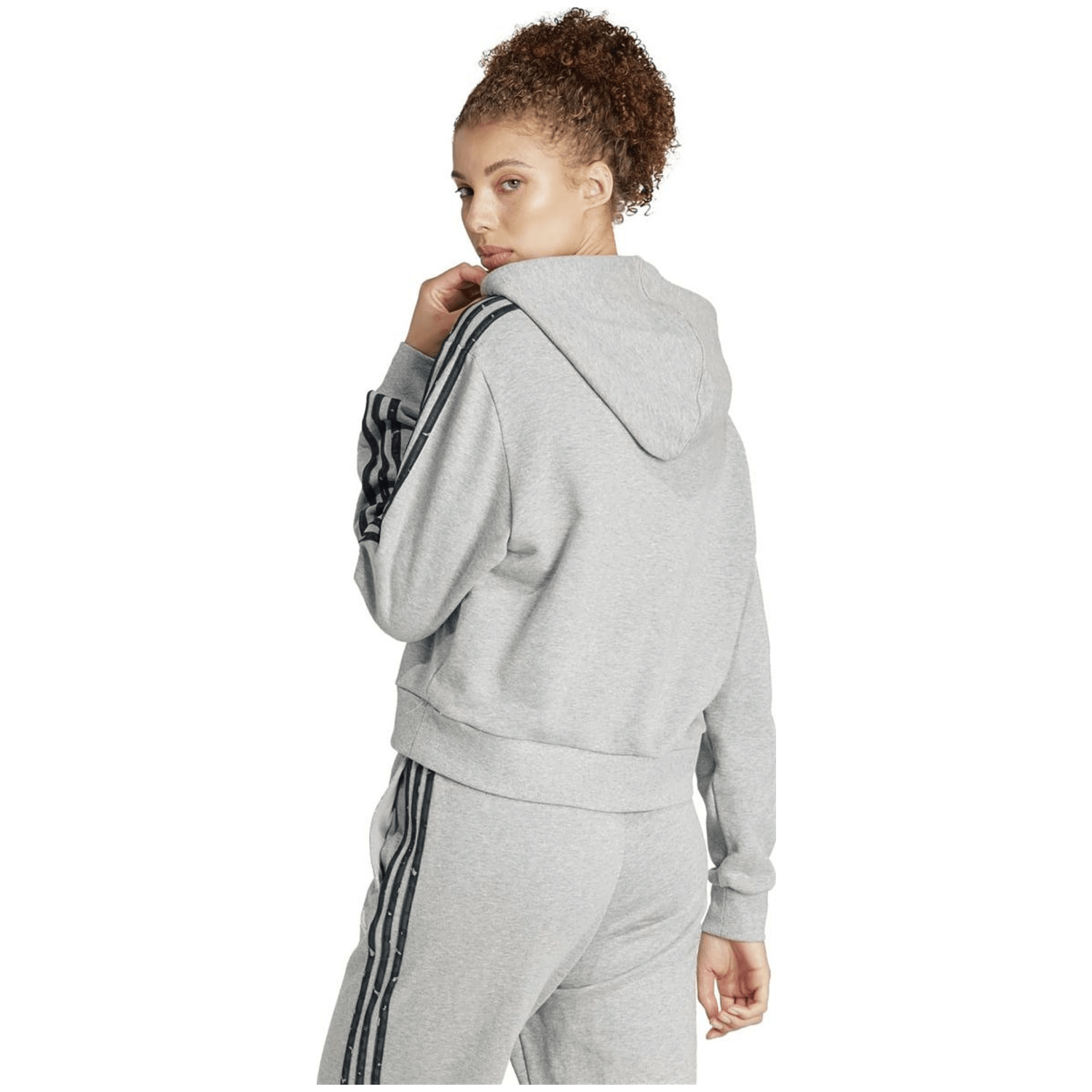 Adidas Essentials 3-Streifen Animal Print Relaxed Hoodie Damen