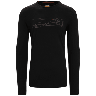Icebreaker 200 Oasis Crewe Ski Stripes Herren T-Shirt