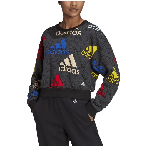 Adidas Essentials Multi-Colored Logo Crop Sweatshirt Damen