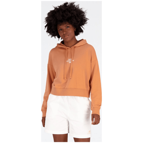 New Balance NB Essentials Graphic Crop Fleece Hoodie Damen Kapuzensweater