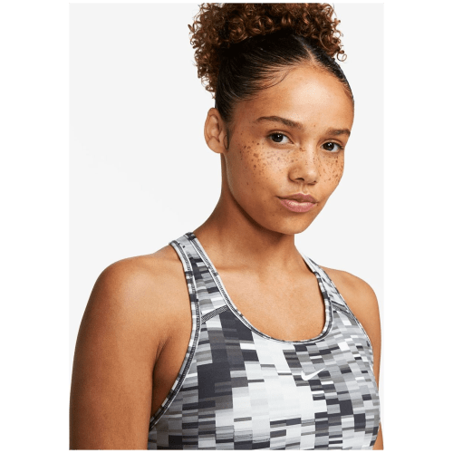 Nike Dri-FIT Swoosh Women Medium-Support 1-Piece Pad Allover Print Bra Damen Bustier