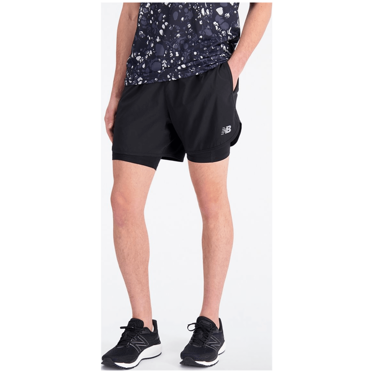 New Balance Accelerate Pacer 5 Inch 2-In-1 Herren Shorts