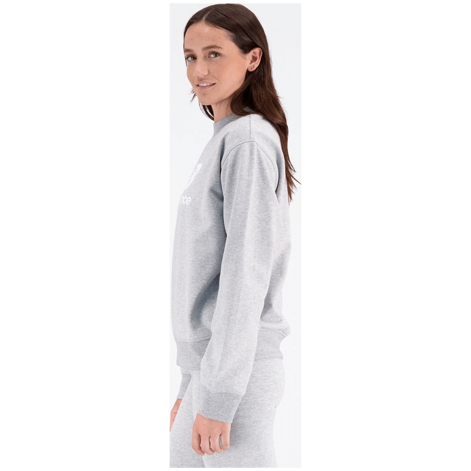 New Balance Essentials Stacked Logo French Terry Crewneck Damen Kapuzensweater