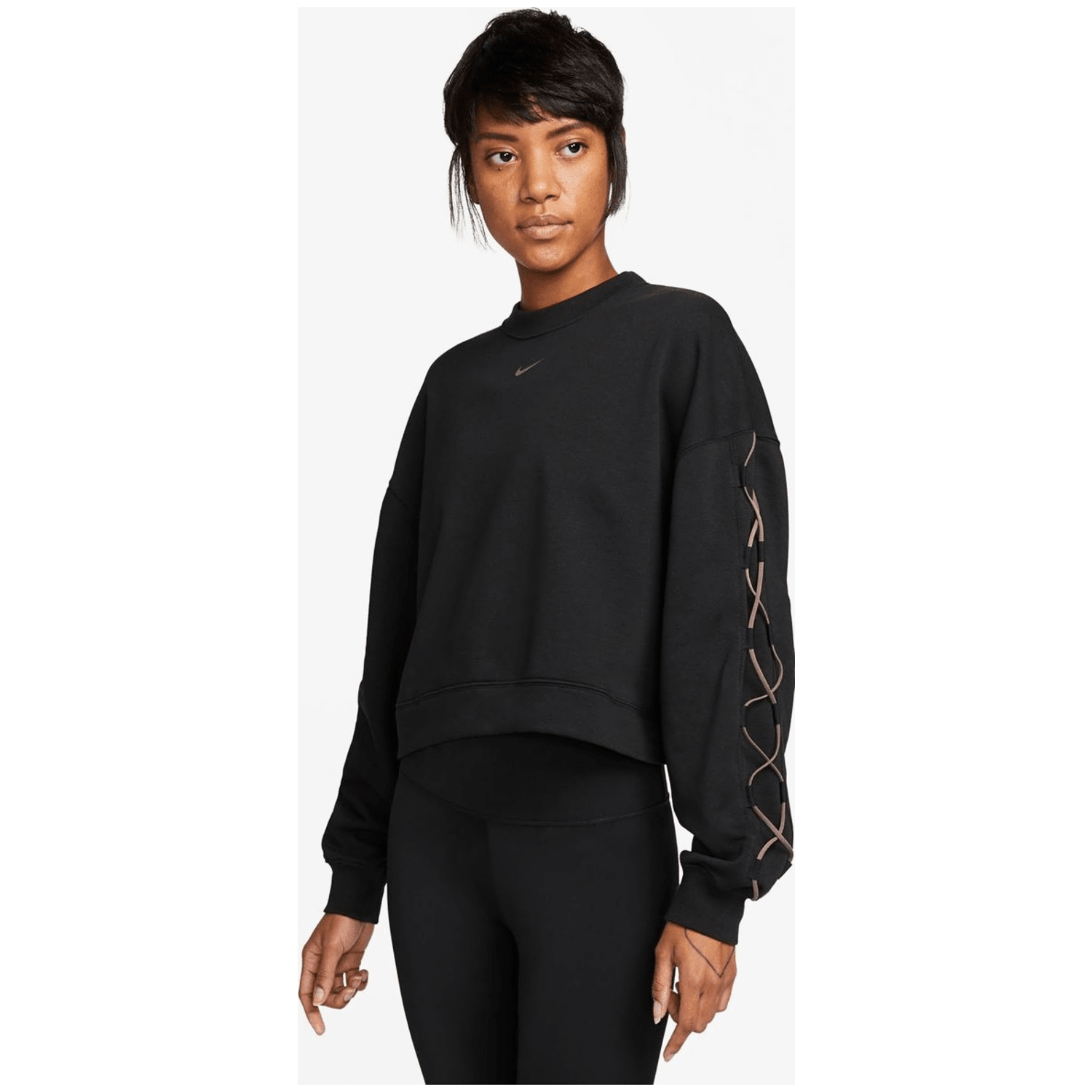 Nike Dri-FIT Get Fit Lace-Up Crew-Neck Top Damen Sweatshirt