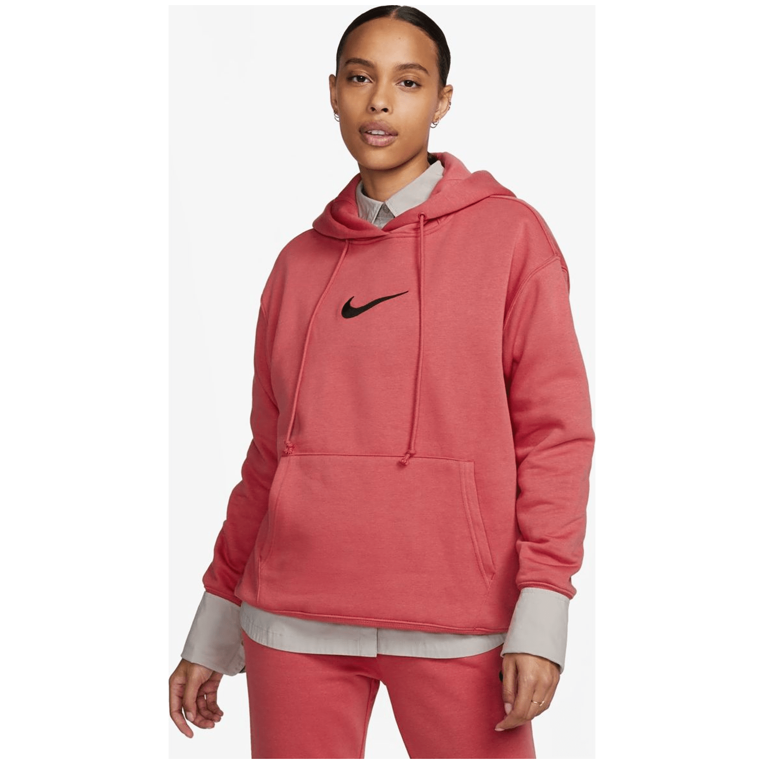 Nike W NSW FLC OS HDY MS Damen Kapuzensweater