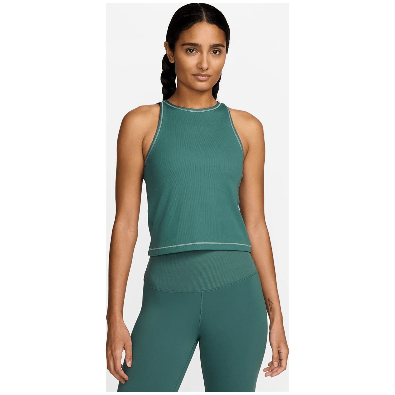 Nike One Fitted Dri-Fit Ribbed Damen T-Shirt