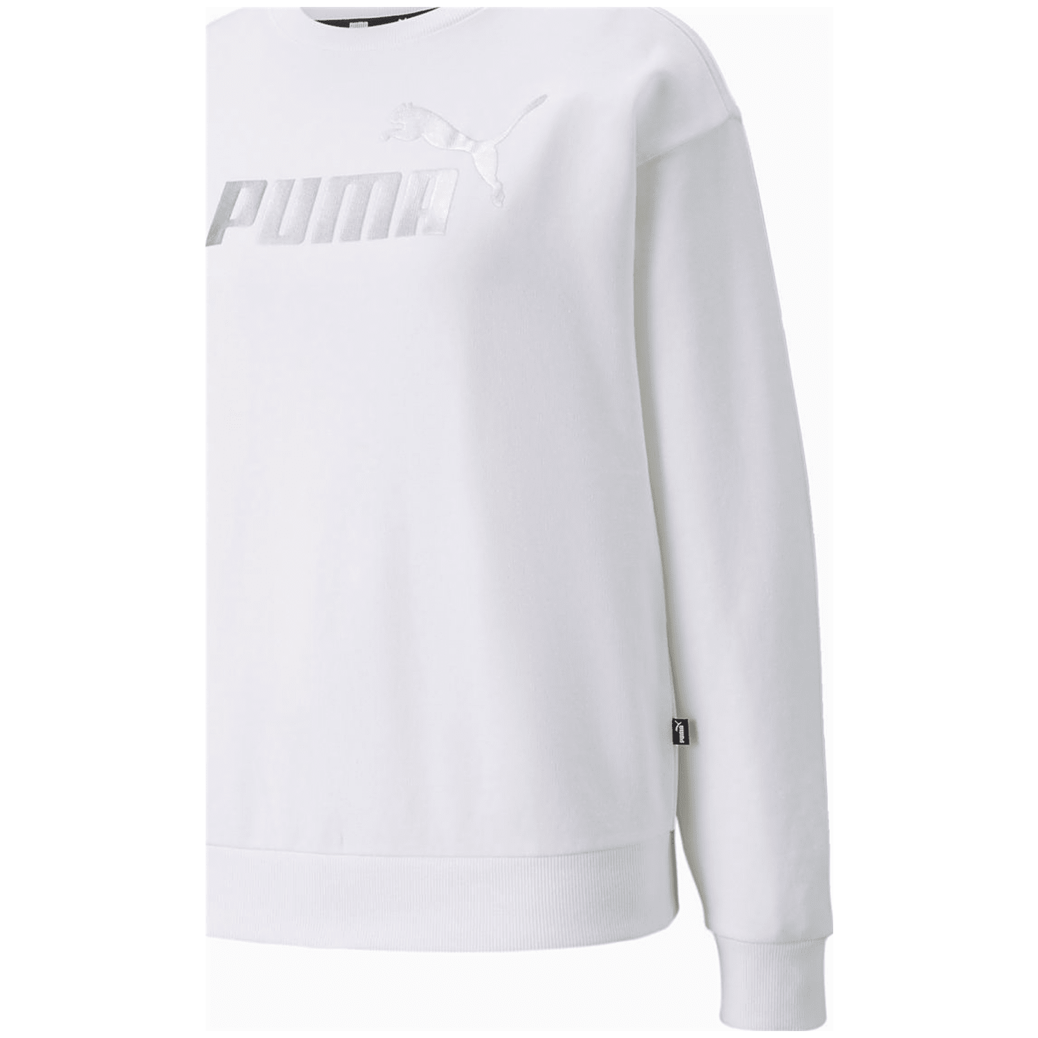 Puma Ess+ Metallic Logo Crew TR Damen Sweatshirt