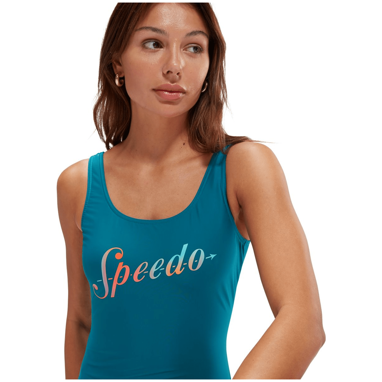 Speedo Logo Deep U-Back Damen Badeanzug