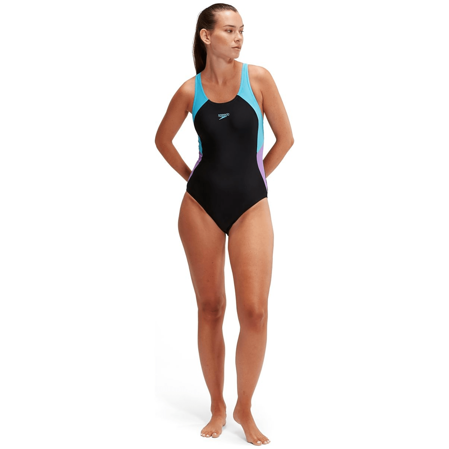 Speedo Colourblock Splice Muscleback Damen Schwimmanzug