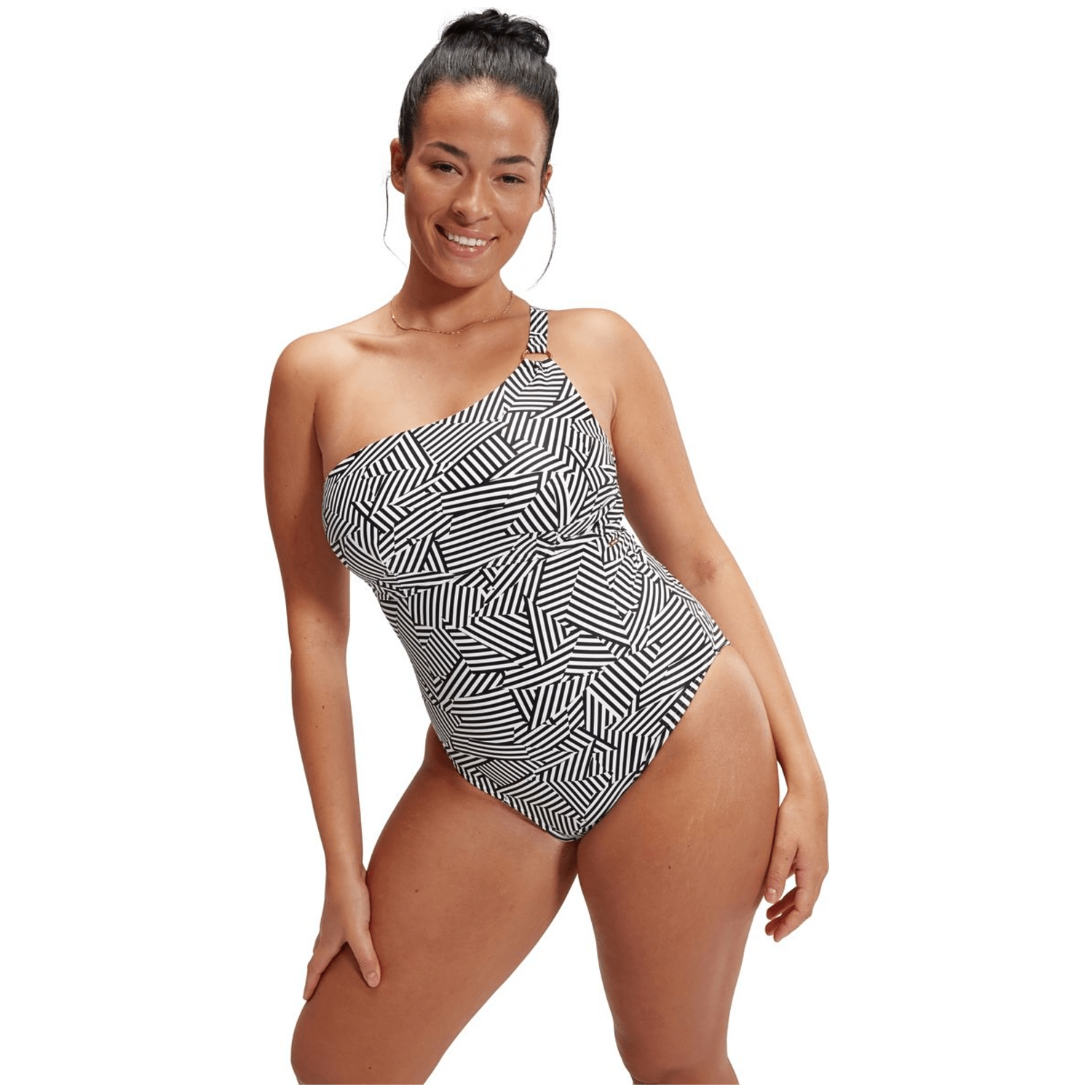 Speedo Shaping Printed Asymmetric Damen Schwimmanzug