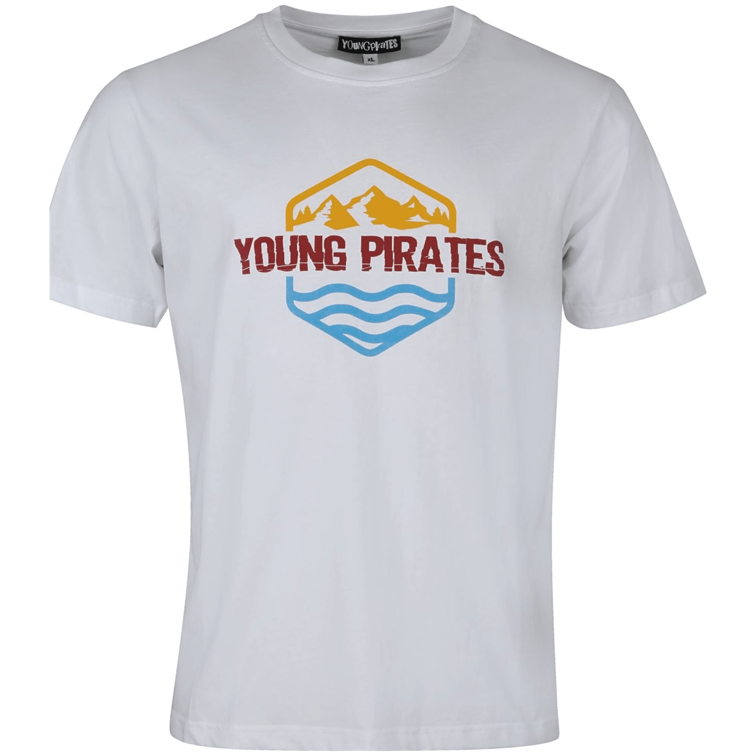 Young Pirates Mountains and Waves T Herren Poloshirt