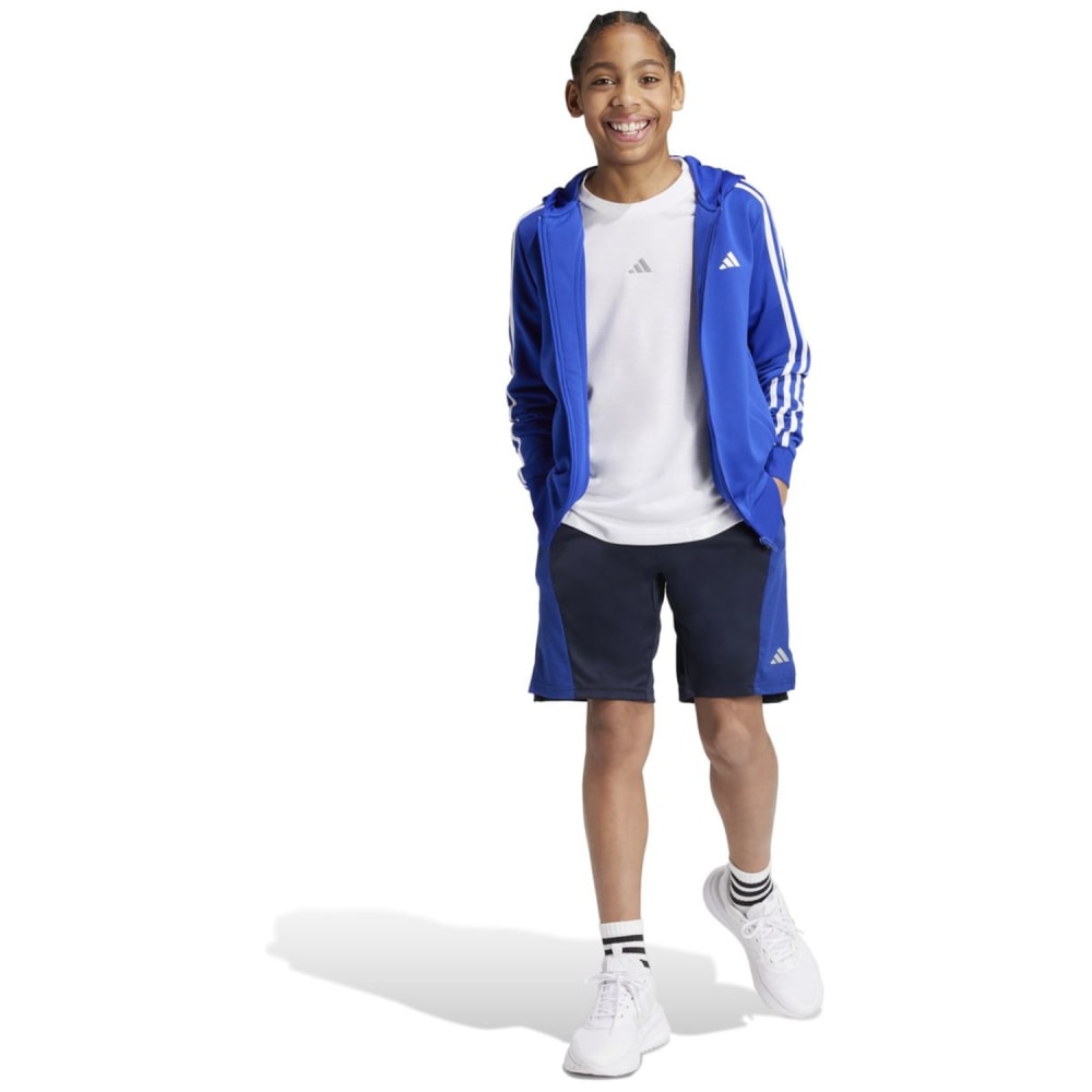 Adidas Train Essentials Aeroready 3-Streifen Regular-Fit Jungen Kapuzensweater