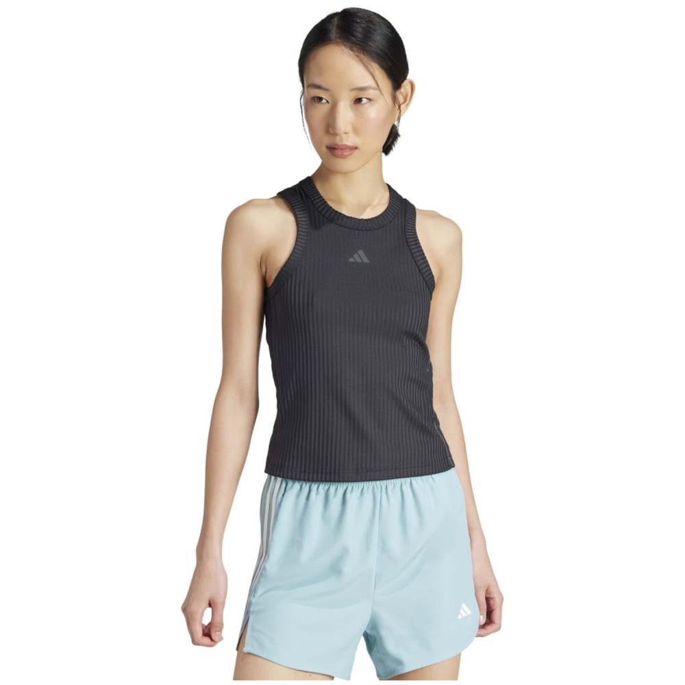 Adidas All Gym Seasonal Rib Fit Tonal 3-Streifen Damen T-Shirt